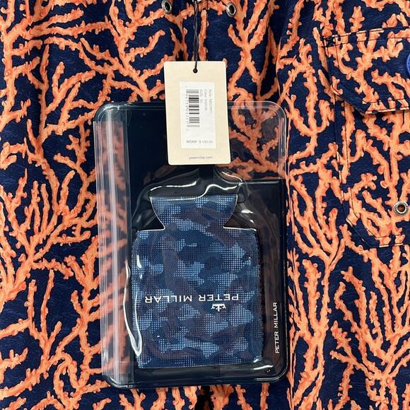 Peter Millar Crowned Coral Swim Trunks - Sahar - with can koozie - XL - NWT - Picture 5 of 7